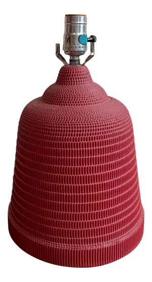 Vintage Van Pelt Style Painted Cardboard Table Lamp