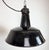 Metal Industrial Black Enamel Factory Lamp with Cast Iron Top, 1950s For Sale - Image 7 of 18