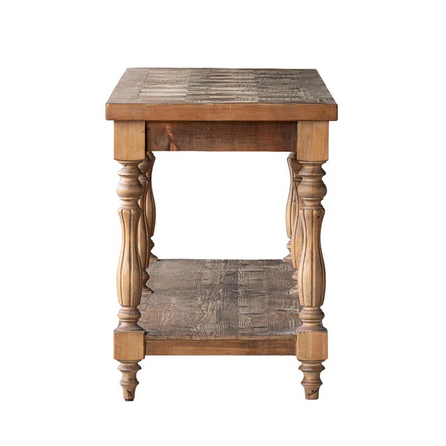 Rustic Large Pine Worktable by Adoorne For Sale - Image 3 of 5