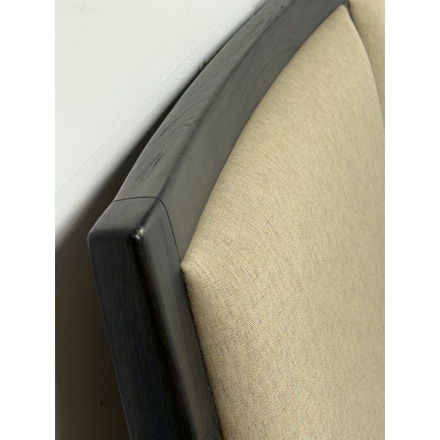 2010s Queen Size Wood + Upholstered Headboard For Sale - Image 5 of 12