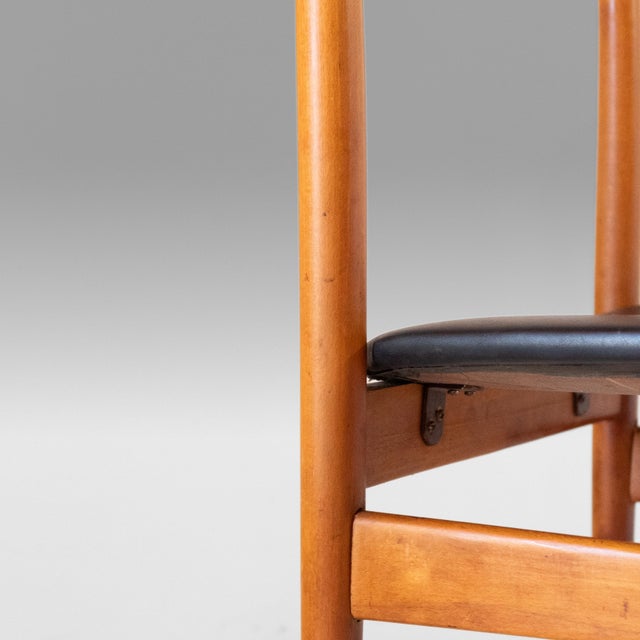 Vintage Italian Wood Dining Chairs by Passoni Udine, 1960s, Set of 4 For Sale - Image 9 of 14