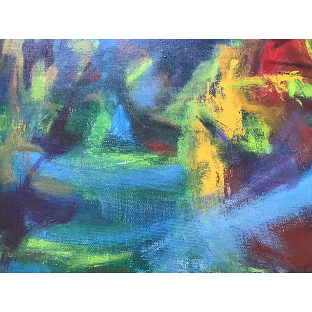 1970s Christine Opolos 1970s Abstract Expressionist Oil Painting, Signed, Dated 1971 For Sale - Image 5 of 7