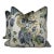 Cowtan & Tout "Hollyhocks" in Indigo/Aqua 20" Pillows-a Pair For Sale