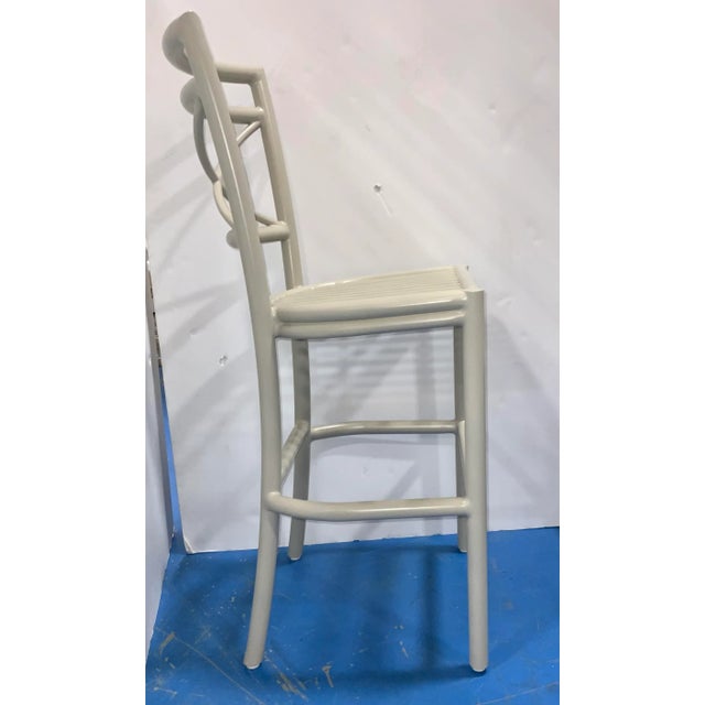 Baker / McGuire Modern Dove Gray Outdoor Gondola High Top Dining Table