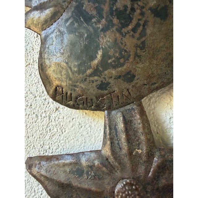 Vintage Brutalist Metal Wall Sculpture, 1950s For Sale - Image 12 of 18