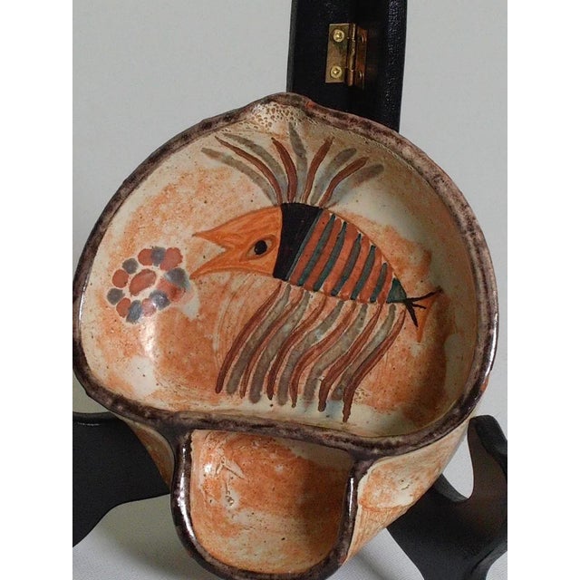 1960s Vintage Ceramicarte Cascais Portugal Fish Bowl Hand Painted Portuguese Pottery For Sale - Image 5 of 7