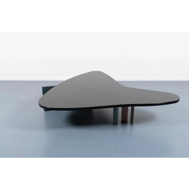 Black Postmodern Sculptural Coffee Table by Maurizio Salvato for Saporiti For Sale - Image 8 of 8