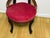 Antique Victorian Mahogany Balloon Back Parlor Chair With Red Velvet Upholstery For Sale - Image 4 of 4