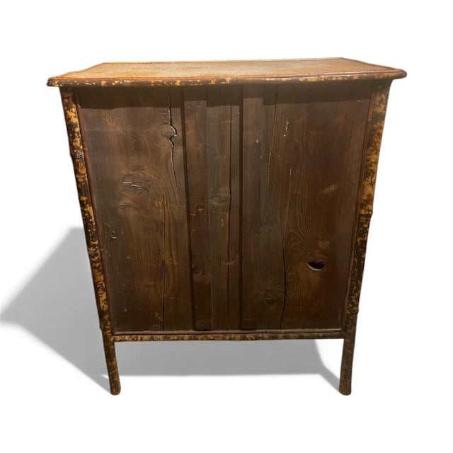 Late 19th Century Antique Tortoise Bamboo and Rattan Chest of Drawers For Sale - Image 5 of 5