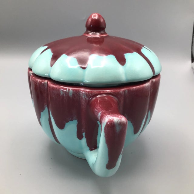 1960s Drip Tea Pot, Cups and Saucers, Plus Sugar Bowl by Allen’s of California - 12 Pieces For Sale - Image 5 of 13