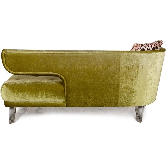 Croissant 3-Seater Sofa in Green Velvet from Bretz For Sale - Image 11 of 13