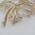 Vintage Napier 1980s Gold Maple Leaf Brooch Faux Pearl Rhinestone Statement Pin For Sale - Image 10 of 17