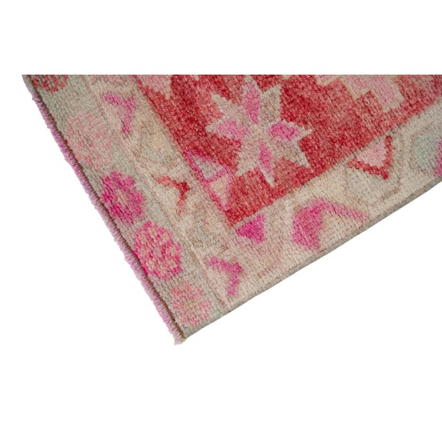 Kurdish Herki Hand-Knotted Distressed Runner Rug Low Pile Hallway Decor For Sale - Image 10 of 11