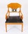 This is an elegant antique pair of Swedish Biedermeier figured birchwood open armchairs, circa 1880 in date. The chairs...