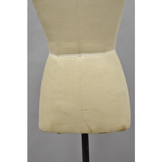 Vintage Modern Model Forms Dress Form Model 1987 Sz 38m on Cast Iron Base Stand For Sale - Image 15 of 16