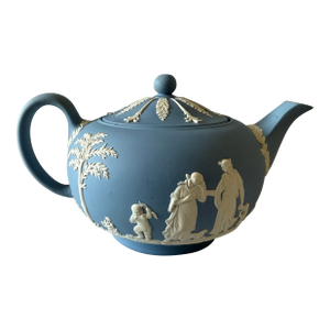 Wedgwood Blue Jasperware Tea Pot