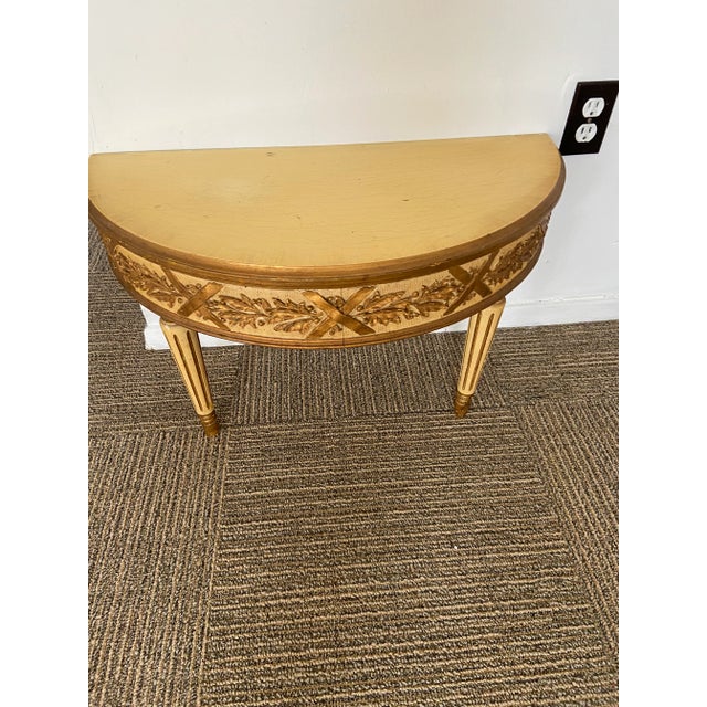 Gold French Italy Louis XV Style Gilt Wood Console Table & Pier Mirror For Sale - Image 8 of 12