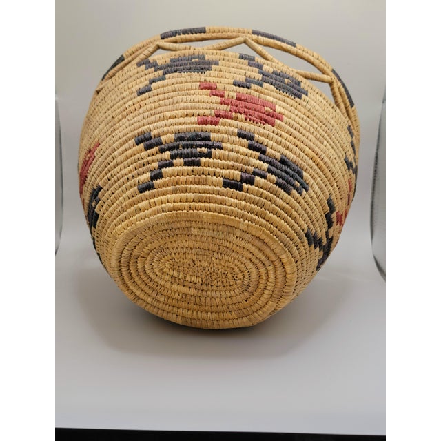 Late 20th Century Vintage Handwoven Basket in the Style of Native ...