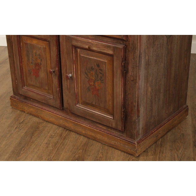 Custom Folk Art Hand Painted Pine TV Armoire Chairish