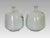 Japanese Vintage Ceramic Celadon Cherry Blossom Vases With Narrow Necks, a Pair, Signed For Sale - Image 4 of 7