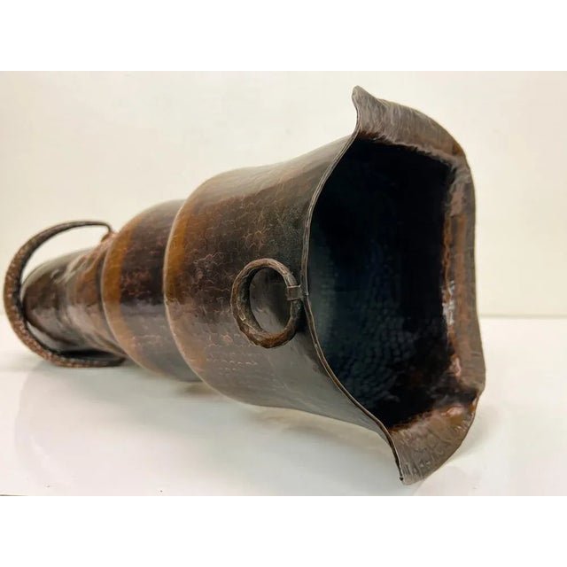 Hammered Brass Booth Umbrella Stand by Egidio Casagrande, Italy, 1950s For Sale - Image 10 of 12
