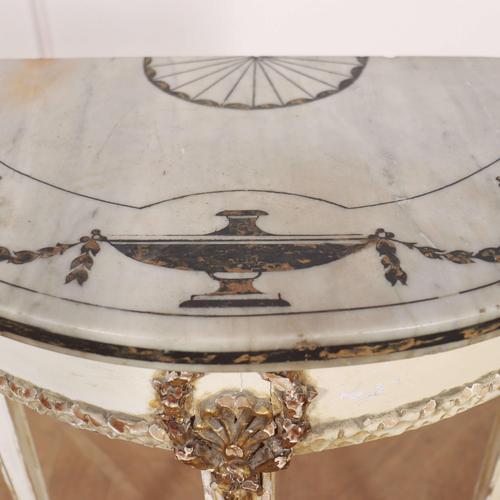 Paint French Painted Console Table, 1890s For Sale - Image 7 of 10
