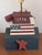 Wood Handcrafted Americana-Style Patriotic Wooden Block Table Lamp For Sale - Image 7 of 7