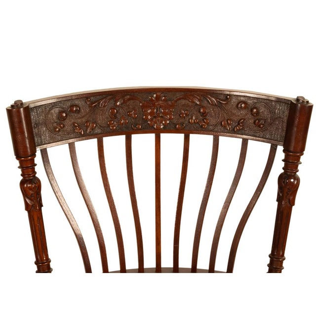 Antique American Carved Mahogany Conversation Sofa Chair Loveseat Tête-À-Tête, Circa For Sale - Image 17 of 17