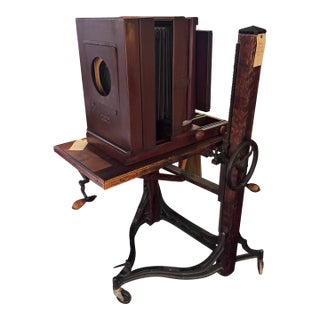 Antique Century No. 9a Studio Camera With Dallmeyer 3a Lens, Stand & Sliding Carriage [Dw] For Sale