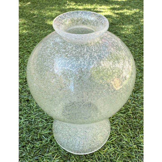 Murano Mid-Century Vintage Pulegoso Murano Glass Vase From Seguso Vetri d'Arte For Sale - Image 4 of 12