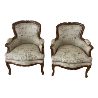 Early 20th Century Pair of French Bergere Children’s Chairs For Sale
