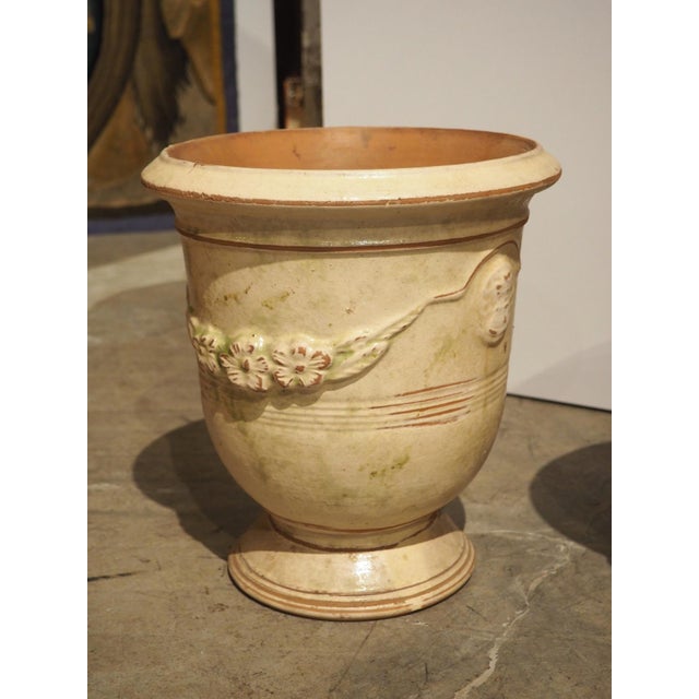 Pair of Small, Cream Colored Terra Cotta Pots From Anduze, France For Sale - Image 13 of 18