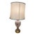 Mid 20th Century Hollywood Regency Floral Motif Frosted Glass Table Lamp For Sale