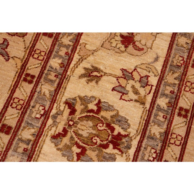 1990s Boho Chic Ziegler Tan Beige Hand-Knotted Wool Rug - 10'2'' X 13'10'' For Sale In New York - Image 6 of 8
