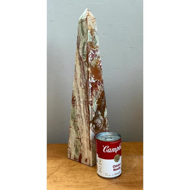 Late 20th Century Vintage Stone Onyx Obelisk For Sale - Image 5 of 12