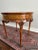Brown Vintage Baker Furniture Queen Anne Burl Walnut Round Accent Table | Georgian Style Carved Shell Side Table With Drawer For Sale - Image 8 of 12