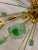 Green Cubes Murano Glass Gold Sputnik Chandelier For Sale - Image 6 of 9
