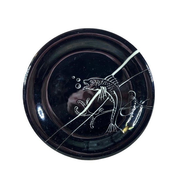 Ceramic Fish Dish Set from Vallauris, 1960s, Set of 12 For Sale - Image 7 of 14