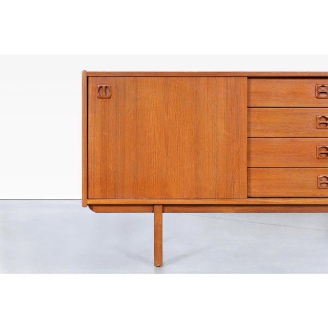 Ikea Mid-Century Swedish Modern Teak Credenza by Erik Wortz for Ikea, 1960s For Sale - Image 4 of 12