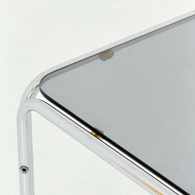 Glass Large Mid-Century Bauhaus Coffee Table by Huwa-Spiegel Parsol, West Germany, 1970s For Sale - Image 7 of 13