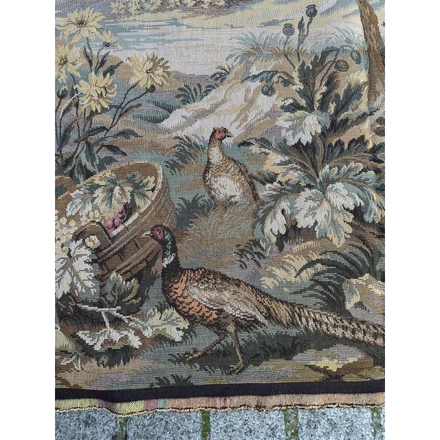 Textile Vintage French Aubusson Style Jacquard Tapestry, 1970s For Sale - Image 7 of 18