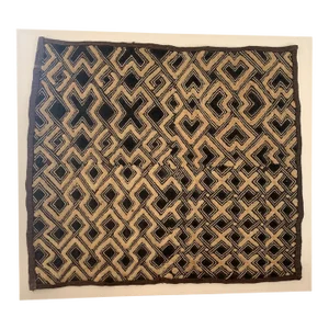 Mounted African Kuba Cloth Textile Panel