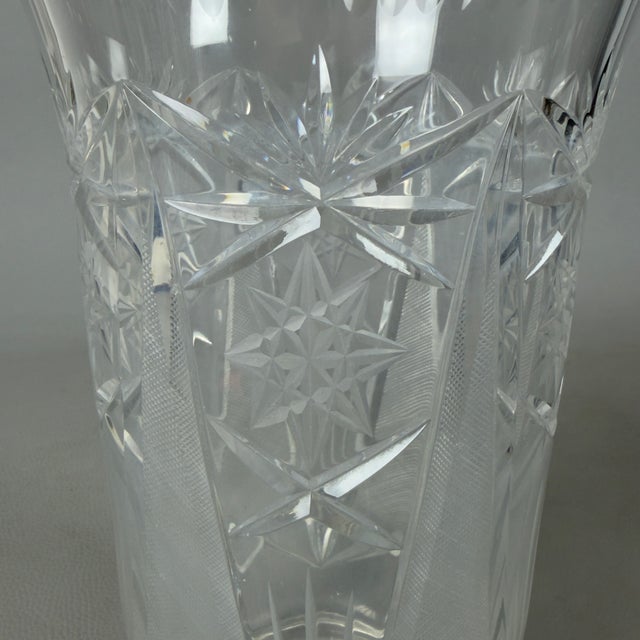 Glass Vintage Bohemian Crystal Vase, 1960s For Sale - Image 7 of 11