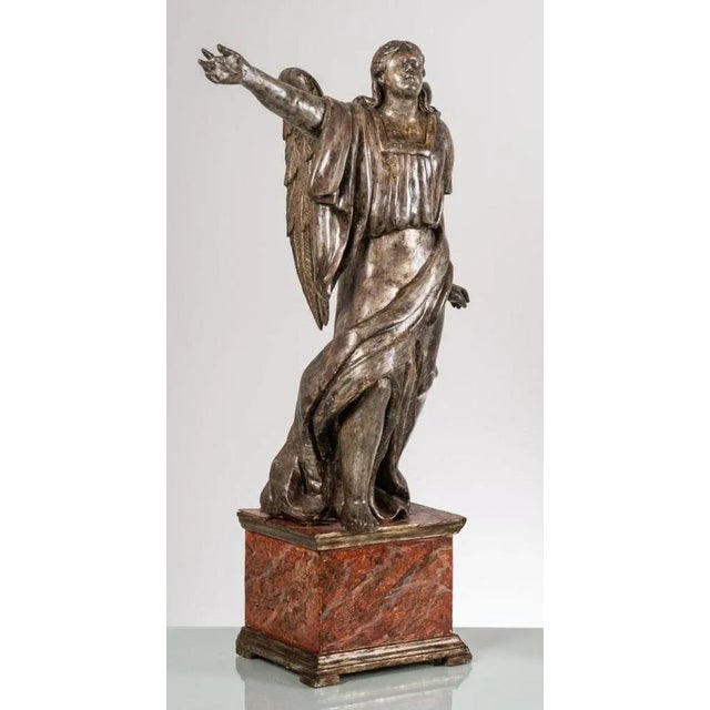 Louis XIV Angel Sculptures, Late 17th Century, Set of 2 For Sale - Image 4 of 6