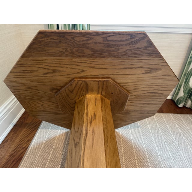 Jasper Furniture Craft Table - Arts & Crafts Octagonal Oak Side Table - Michael S Smith For Sale - Image 9 of 16