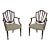Pair Baker Shield Back Mahogany Armchairs For Sale