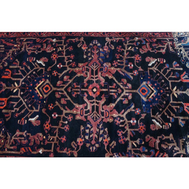 Semi Antique Oriental Wool Floral Vine Area Rug Carpet 6.5' X 9.5' For Sale - Image 4 of 12