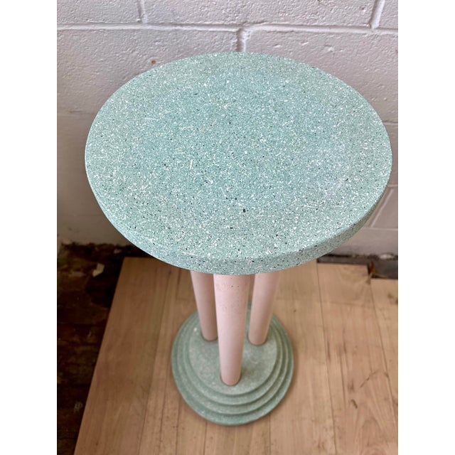 Postmodern Memphis Style Faux Granite Pedestal or Plant Stand For Sale - Image 9 of 9
