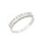 French Modern Style Diamond With Claws 18k Gold Wedding Band Size 7 For Sale - Image 4 of 16