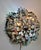 Pair of Vintage Crystal Flush Mount Chandeliers, Hand-Painted Ceiling Lights, Large Mid Century Style Wall Sconces, Low Ceiling Light Set For Sale - Image 12 of 16